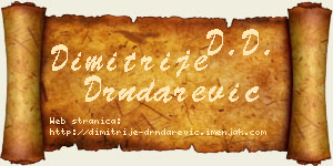 Dimitrije Drndarević vizit kartica